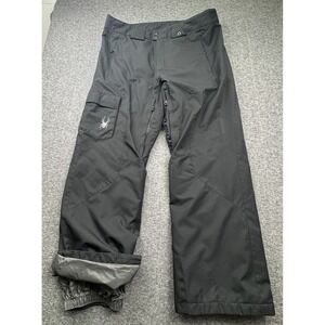 Spyder Snow Pants Men's Sz XL Black Insulated Spylon XTL 5k/5k Ski Snowboard